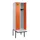 locker met bank,HxBxD 2120x600x815mm,2vak,vak B 300mm,draaigrendel