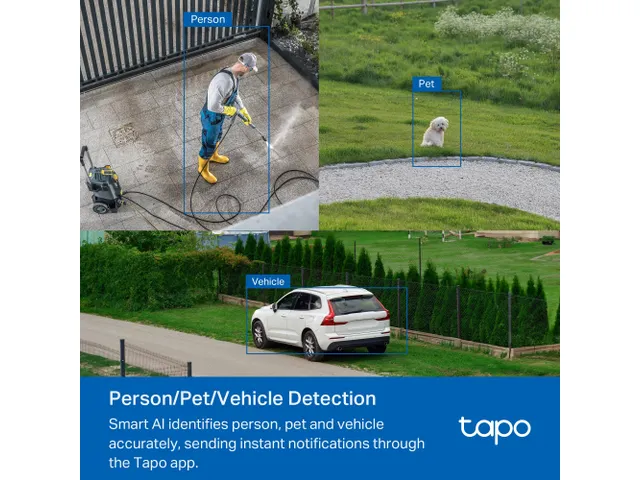 TP-Link Tapo TC43(EU) V2, Caméra de sécurité IP, Intérieure et ext