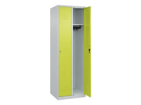 locker,HxBxD 1850x600x500mm,2vak,vak B 300mm,cil.-slot,staand op vloer