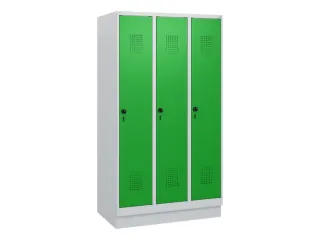 schoollocker,HxBxD 1630x900x500mm,3vak,vak B 300mm,draaigrendel,sokkel - 2