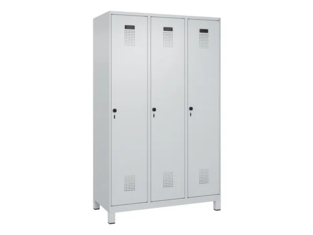 locker voor scheiding van kleding,HxBxD 1950x1200x500mm,3vak