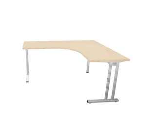bureau in vrije vorm,HxBxD 740x1600x1400mm,vrije vorm,NE-esdoorn - 3
