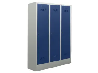 lockerkast v. kinderen,HxBxD 1300x780x300mm,3vak,RAL7035,front RAL5010 - 2