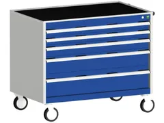 ladekast HxBxD 880x1050x650mm 5laden romp RAL7035 front RAL5010