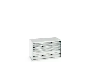 ladekast HxBxD 800x1300x750mm 6laden romp RAL7035 front RAL7035 - 7
