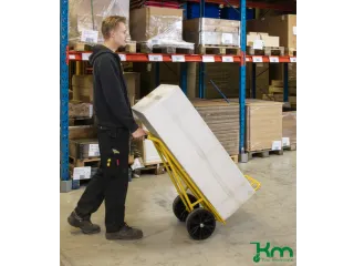 steekwagen,draagverm. 250kg,PU-banden,steekplaat BxD 360x480mm,geel - 1