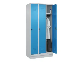 locker,HxBxD 1950x900x500mm,3vak,vak B 300mm,draaigrendel,sokkel - 3