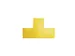 OUTLET Etiquette de marquage au sol forme T 100x150mm Jaune