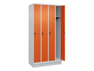 locker,HxBxD 1950x1000x500mm,4vak,vak B 250mm,draaigrendel,sokkel - 2