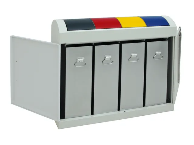 Afvalverzamelstation 4x45 Liter Romp Ral7035