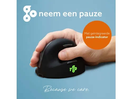 Ergonomische muis R-Go HE Break Large Rechts draadloos Zwart