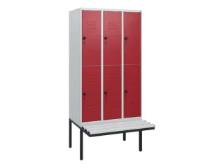 Dubbeldekse dekenkist,HxBxD 1950x900x815mm,3x2vak.,vak B 300mm - 1