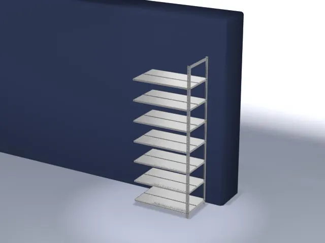 dossierstelling,aanbouwveld,HxBxD 2550x1000x600mm,vaklast 90kg