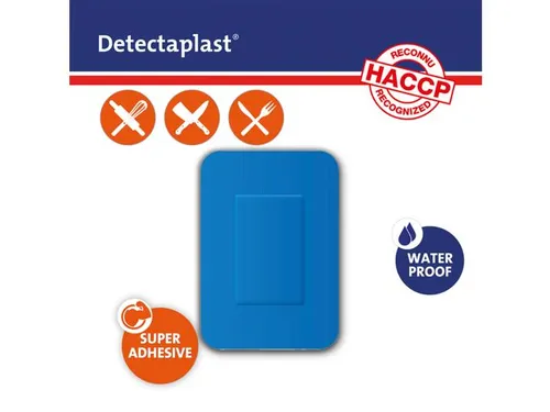 Detectaplast 8144 Pleister waterafstotend blauw 50x72mm 50 Stuks
