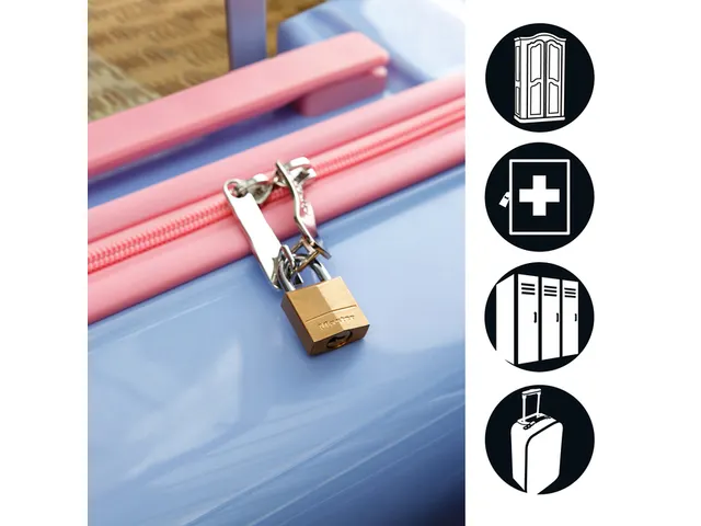 Hangslot MasterLock 4 gelijksluitend messing 30mm