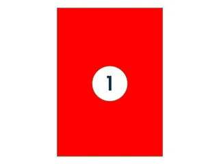 Etiket Rillprint 210x297mm fluorrood 100 etiketten - 4