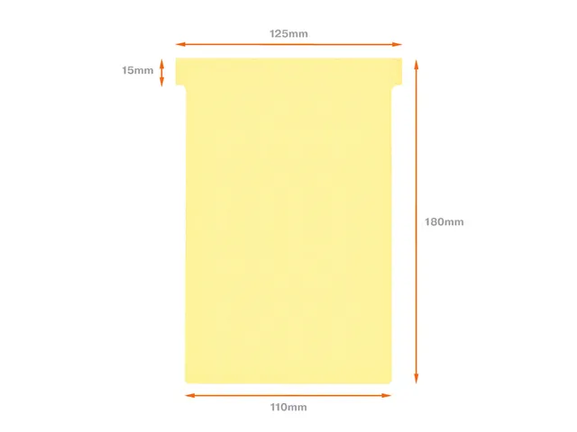 Planbord T-kaart Nobo nr 4 112mm geel