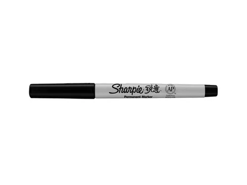 Viltstift Sharpie Ultrafijn rond 0.5mm blister à 2 stuks Zwart