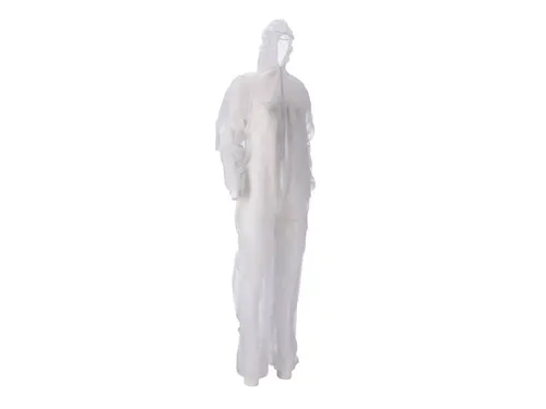 Coverall PP Non Woven Maat M Wit Ritssluiting 50 Stuks
