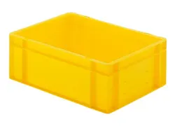 Euronorm-Stapelbak 13l 145x400x300mm Wanden/Bodem Gesloten Geel