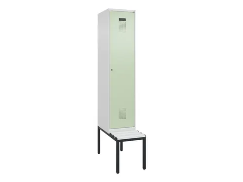 locker met bank,HxBxD 2120x400x815mm,1vak,vak B 400mm,cilinderslot