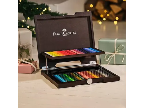 Kleurpotlood Faber Castell Polychromos houten koffer 72 stuks