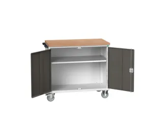 werkbank,verrijdbaar,HxBxD 980x1050x600mm,multiplexblad - 1