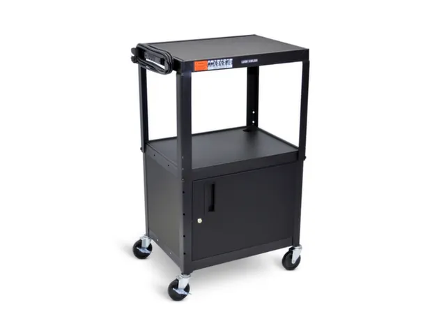 bijzetwagen,HxLxB 610-1060x610x460mm,zwart,2niveau(s)