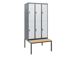 Dubbeldekse dekenkist,HxBxD 1950x900x815mm,3x2vak.,vak B 300mm