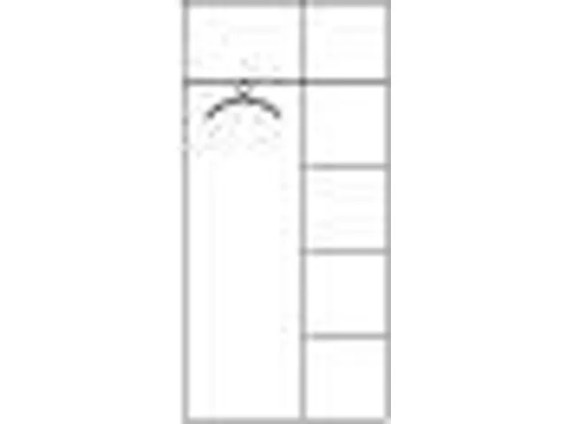 Garderobekast 1950x930x400mm Hoedenplank Kledingstang 4legborden