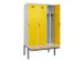locker met bank,voor scheiding van kleding,HxBxD 2120x1200x815mm,3vak