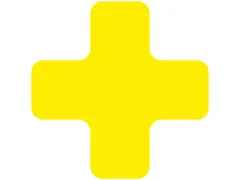 plaksymbool,plus,markering HxB 150x150mm,polycarbonaat,geel