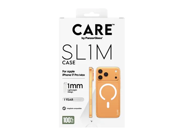 PanzerGlass CARE by SL1M Case Transparent w. MagSafe iPhone 17 P