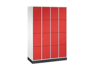 lockerkast,HxBxD 1950x1220x500mm,4x4vakken,cil.-slot,sokkel - 2