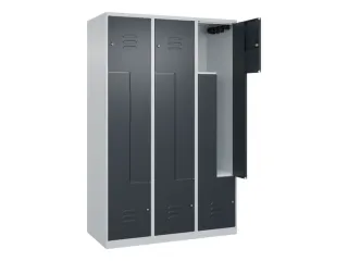 Z-garderobekast,HxBxD 1850x1200x500mm,vak B 200/400mm,cil.-slot - 2
