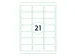 Etiket Rillstab 63.5x38.1mm Wit 2100 Stuks