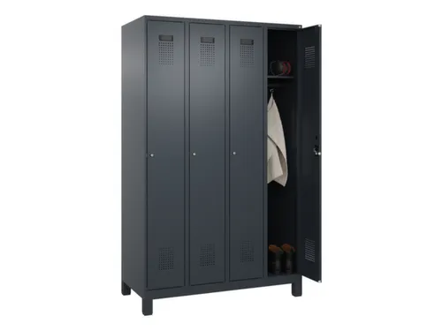 locker,HxBxD 1950x1200x500mm,4vak,vak B 300mm,cil.-slot,voeten