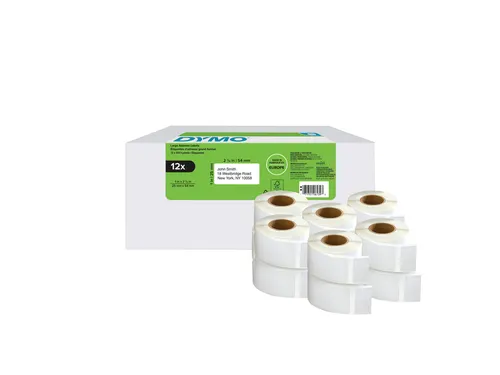 Etiket Dymo 2177563 adressering 25x54mm 12 rollen á 500 stuks wit