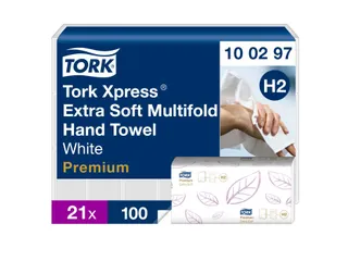 Tork 100297 Xpress Handdoek Premium H2 I-vouw Extra Soft 2-laags - 1