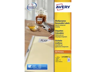Etiket Avery L4732 Rev-25 35.6X16.9Mm Afneembaar Wit 2000 Stuk - 5