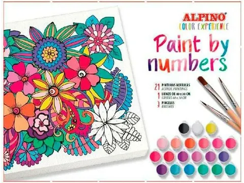 Color Experience Paint by Numbers set Flowers