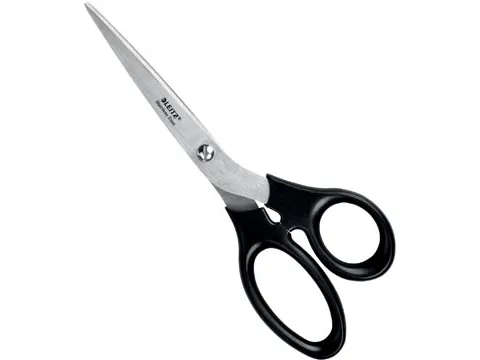 schaar, 18,5 cm, RVS, zwart, op blister