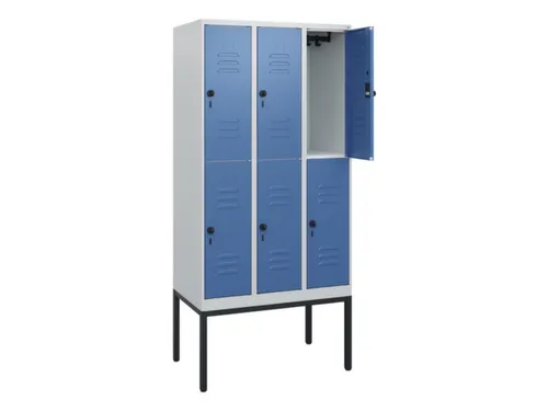 dubbeldekse locker,HxBxD 1950x900x500mm,3x2vak.,vak B 300mm