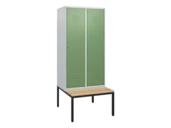 locker met bank,HxBxD 1950x800x815mm,2vak,vak B 400mm,cil.-slot
