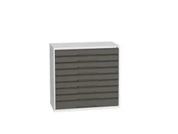 ladekast HxBxD 1000x1050x550mm 9laden romp RAL7035 front RAL7016
