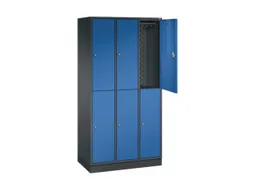 Dubbeldekse garderobekast,HxBxD 1950x920x500mm,3x2vak.,vak B 260mm