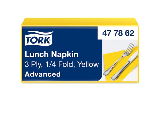 Tork 477862 Soft Lunchservet Advanced Geel 33x33cm