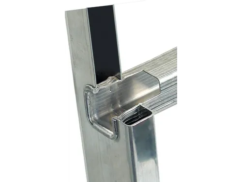 optrekladder,2x18,sporten,balk L 5,2-9,1m,2-dlg.,aluminium
