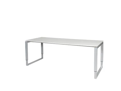 Domino Plus Bureau Hoogte Verstelbaar 2000x800mm Wit 25mm Alu O-Poot