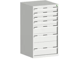 ladekast HxBxD 1200x650x650mm 7laden romp RAL7035 front RAL7035